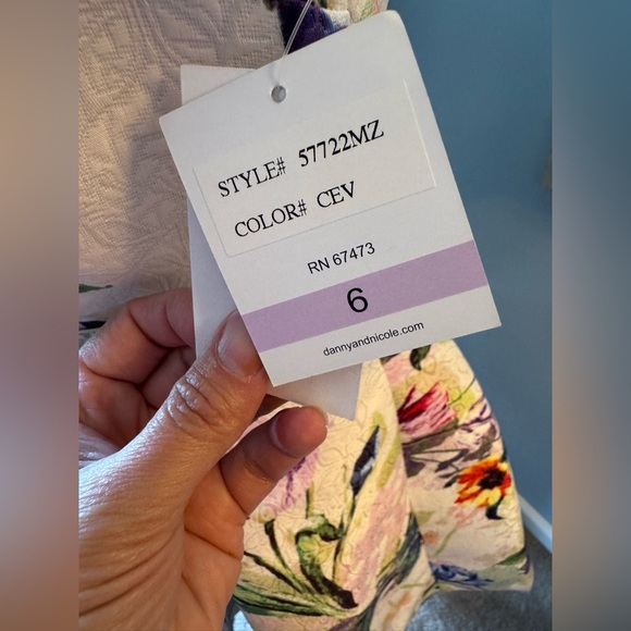 NWT Women’s Danny and Nicole A-Line Floral Sleeveless Dress w/ Pockets size 6 - Picture 4 of 13